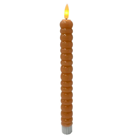 Imagem JOGO DE 2 VELAS LED A PILHA A24,50CM TERRACOTA