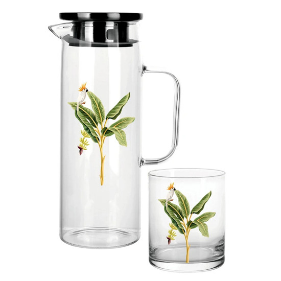 Imagem JOGO PARA REFRESCO 5 PEÇAS EM VIDRO BOROSSILICATO (1,2L+4X410ML)