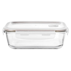 Imagem de POTE HERMÉTICO RETANGULAR EM VIDRO BOROSSILICATO COM TAMPA 1520ML L22,7XP17,2XA7,5CM - Full Fit Industria Importacao E Comercio Ltda.