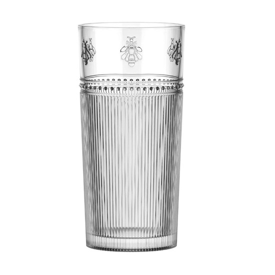 Imagem JOGO DE 6 COPOS ALTOS ABELHA EM VIDRO 350ML A15CM