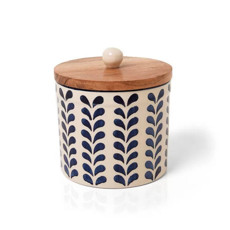 Imagem de POTE DECORATIVO VERSAILLES ÍRIS EM CERÂMICA ARTESANAL 13X12 CM - COPA&CIA - Copa Industrial Ltda