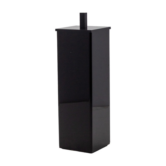 Imagem PORTA ESCOVA DE DENTE UNO COR PRETO BLACK 6,5X6,5X22,5CM  EM ACRÍLICO 
