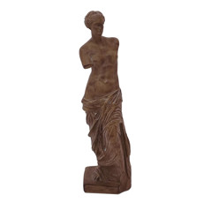 Imagem de ESTATUETA MULHER EM RESINA COR MARROM 9X8X28,5CM  - Cross Comercial Ltda