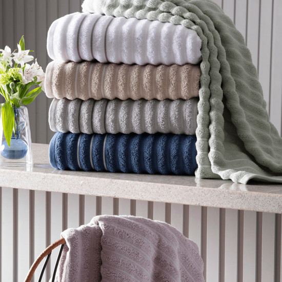 Imagem TOALHA DE BANHO 70X140 100% ALGODÃO TURCO RAPIDA ABSORÇÃO WAVE COR VERDE
