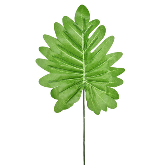 Imagem HASTE DECORATIVA DE FOLHA DE PHILO VERDE CLARO EM PLÁSTICO MOLDÁVEL 47X20 CM - GRILLO