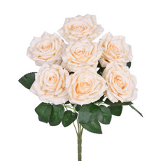 Imagem de BUQUÊ DE ROSA X7 BEGE 20X42CM - GRILLO 54547 - Grillo Ltda