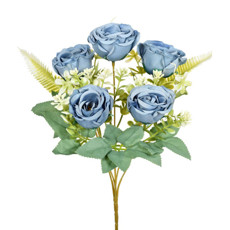 Imagem de BUQUÊ ROSA X5 AZUL 5X31CM GRILLO 54611 - Grillo Ltda