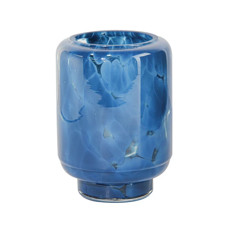 Imagem de VASO MURANO EM VIDRO D10 X A14CM, COR AZUL MARINHO - Full Fit Industria Importacao E Comercio Ltda.