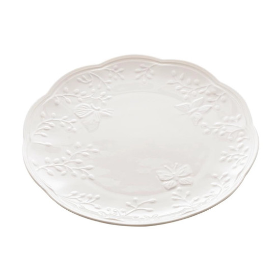 Imagem PRATO RASO EM PORCELANA NEW BONE LYOR BURTTERFLY FLOWER 26,5CM