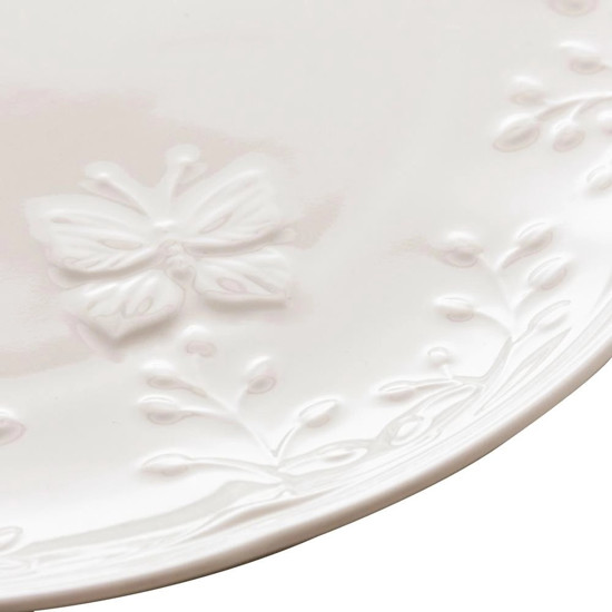 Imagem PRATO RASO EM PORCELANA NEW BONE LYOR BURTTERFLY FLOWER 26,5CM