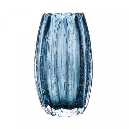 Imagem VASO DE VIDRO ITALY AZUL 11CM X 17CM
