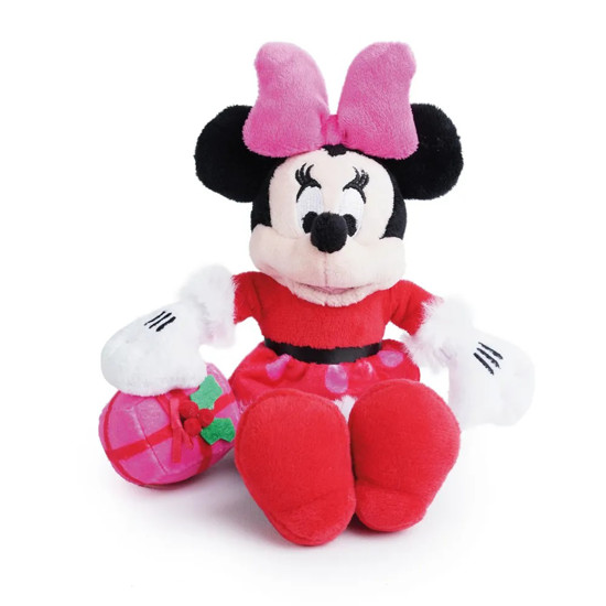 Imagem MINNIE DE PELÚCIA SEGURANDO PRESENTE COLORIDO 36CM - CROMUS 