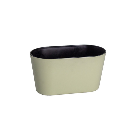 Imagem CACHEPOT OVAL LEUCA COR CONCRETO DE PLÁSTICO 10X20,5X10,5CM