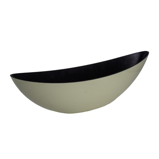 Imagem VASO CANOA LEUCA COR CONCRETO DE PLÁSTICO 15,5X55X18,5CM