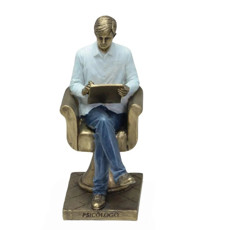 Imagem de ESCULTURA DECORATIVA HOMEM PSICÓLOGO EM RESINA 14X9X20,5CM - MABRUK  - Mabruk Importacao E Comercio Eireli