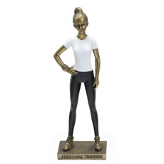 Imagem de ESCULTURA DECORATIVA MULHER PERSONAL TRAINER EM RESINA 7,5X7X25,5CM - MABRUK  - Mabruk Importacao E Comercio Eireli