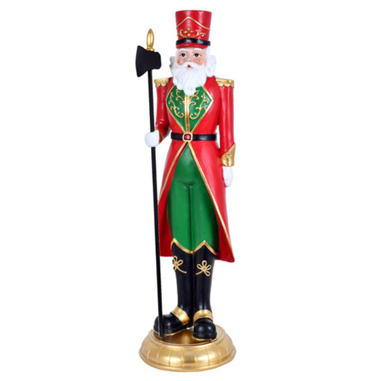 Imagem SOLDADO DE CHUMBO NOEL DECORATIVO DE RESINA COR VERMELHO E VERDE 12X13X40CM GRILLO 56843