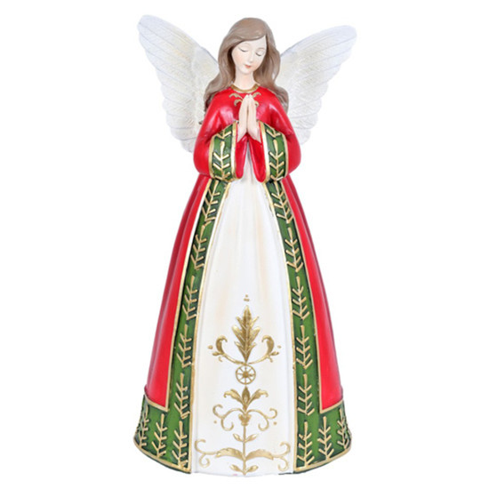 Imagem ANJO DECORATIVO EM RESINA COLORIDO 13X15,5X30CM - GRILLO 56857