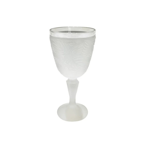 Imagem CONJUNTO DE 6 TAÇAS EM VIDRO FOSCO BRANCO 8.6CM X 8.6CM X 18.5 CM