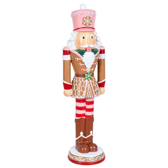 Imagem BONECO NATALINO QUEBRA NOZES DECOR COLORIDO EM RESINA 10,5X10,5X36 CM - GRILLO 56770