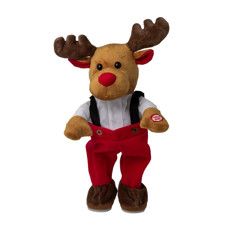 Imagem de RENA DECORATIVA COM SOM NATALINO E MOVIMENTO MOVIDO A PILHAS 3AA 33CM - TOK DA CASA  - Cromus Embalagens Ind. E Com. Ltda