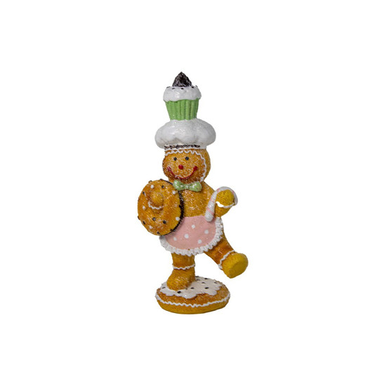 Imagem GINGER DECORATIVO DE RESINA COLORIDO COM GLITTER 23CM - TOK DA CASA