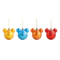 Imagem de JOGO DE 4 BOLAS DECORATIVAS NATALINAS COLORIDAS EM PLÁSTICO 8CM - Cromus Embalagens Ind. E Com. Ltda