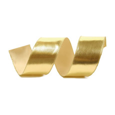 Imagem de FITA ARAMADA DECORATIVA DOURADA EM POLIÉSTER 6,3CM X 9,14M - CROMUS - Cromus Embalagens Ind. E Com. Ltda
