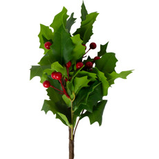 Imagem de HASTE NATALINA DE BERRIES VERMELHAS EM ISOPOR E FOLHAS VERDE 35X15X6 CM - GRILLO 57176 - Grillo Ltda