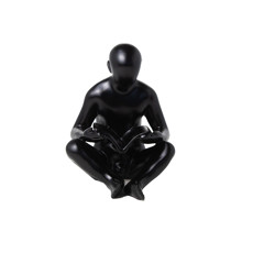 Imagem de ESCULTURA DECORATIVA HOMEM SENTADO COM LIVRO COR PRETO 18CM - GRILLO 58782 - Grillo Ltda