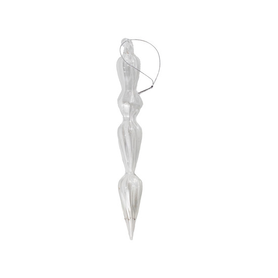 Imagem ENFEITE NATALINO PARA PENDURAR DE VIDRO COR TRANSPARENTE 23CM - GRILLO 58764