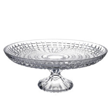 Imagem de PRATO PARA BOLO FRAMENTTI EM CRISTAL ECOLÓGICO TRANSPARENTE COM PÉ 13X30 CM - Full Fit Industria Importacao E Comercio Ltda.
