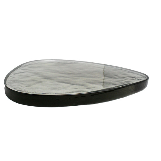 Imagem BANDEJA DECORATIVA EM VIDRO TRANSPARENTE 2X31X29 CM