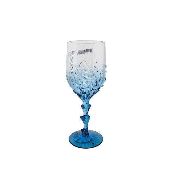 Imagem TAÇA EM ACRÍLICO AZUL COM CORAL MARINHO EM ALTO RELEVO 470ML 23X9X9 CM