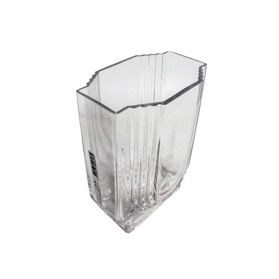 Imagem VASO DECORATIVO EM VIDRO TRANSPARENTE 21X15X10 CM