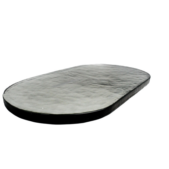 Imagem BANDEJA DECORATIVA OVAL EM VIDRO 2X42X23 CM
