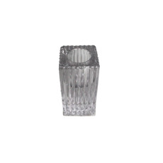 Imagem de CASTIÇAL DECORATIVO EM VIDRO TRANSPARENTE 8X4 CM - GRILLO 59384 - Grillo Ltda