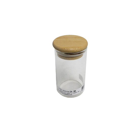 Imagem POTE HERMETICO BORO.COM TAMPA BAMBU 110ML