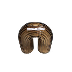 Imagem de VASO DECORATIVO EM VIDRO FORMATO ARCO COR MARROM CAFÉ 20X21X9 CM - GRILLO 58686 - Grillo Ltda