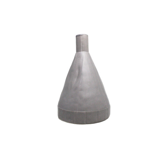 Imagem VASO DECORATIVO FORMATO CONE EM CERÂMICA CINZA 26X17 CM - GRILLO 59222