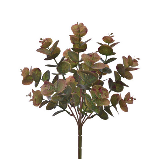 Imagem HASTE PERMANENTE FOLHAS DE EUCALIPTO VERDE OUTONO EM PLÁSTICO 35X14 CM - GRILLO 51187