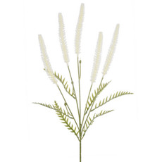 Imagem de HASTE PERMANENTE RABO DE RAPOSA DECORATIVO EM PLÁSTICO CREME 77X13 CM - GRILLO 55387 - Grillo Ltda