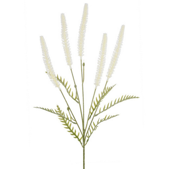 Imagem HASTE PERMANENTE RABO DE RAPOSA DECORATIVO EM PLÁSTICO CREME 77X13 CM - GRILLO 55387