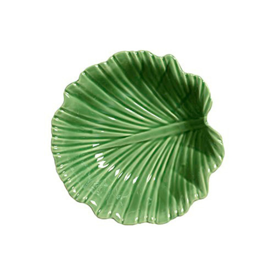 Imagem TIGELA GRANDE RELEVADA LEAVES FORMATO FOLHA EM CERÂMICA VERDE 2.5L - SCALLA CERÂMICA