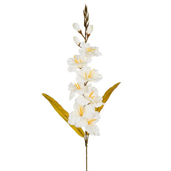 Imagem HASTE GLADIOLOS DECORATIVA PERMANENTE EM PLÁSTICO CREME 82X30 CM - GRILLO 57643