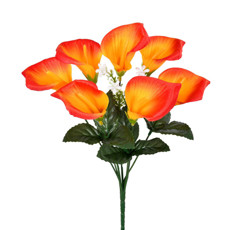 Imagem de HASTE BUQUÊ PERMANENTE DECORATIVO DE LÍRIO LARANJA EM PLÁSTICO MOLDÁVEL 31X10 CM - Grillo Ltda