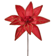 Imagem de HASTE NATALINA DECORATIVA VERMELHA MOLDÁVEL BICO DE PAPAGAIO 45X29 CM - GRILLO 57269 - Grillo Ltda