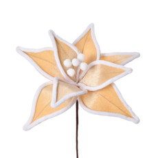 Imagem de HASTE DECORATIVA MOLDÁVEL BICO DE PAPAGAIO AMARELA COM BORDA BRANCA 27X28 CM - Grillo Ltda