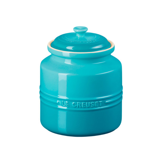 Imagem PORTA BISCOITO EM CERÂMICA AZUL CARIBE 2,4L 20,4X17 CM - LE CREUSET