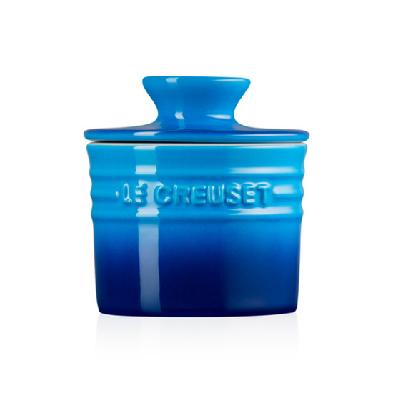 Imagem PORTA MANTEIGA EM CERÂMICA 170ML AZURE BLUE 10,7X9,9 CM - LE CREUSET